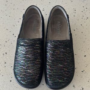 Alegria Women’s Sparkly Black Multi Colored Shoes Slip On Size EU40 / US 9.5-10